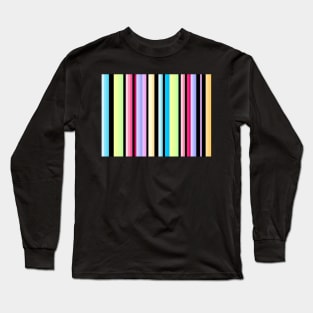 Pastels barcode Abstract Art by Orchid 12 Long Sleeve T-Shirt